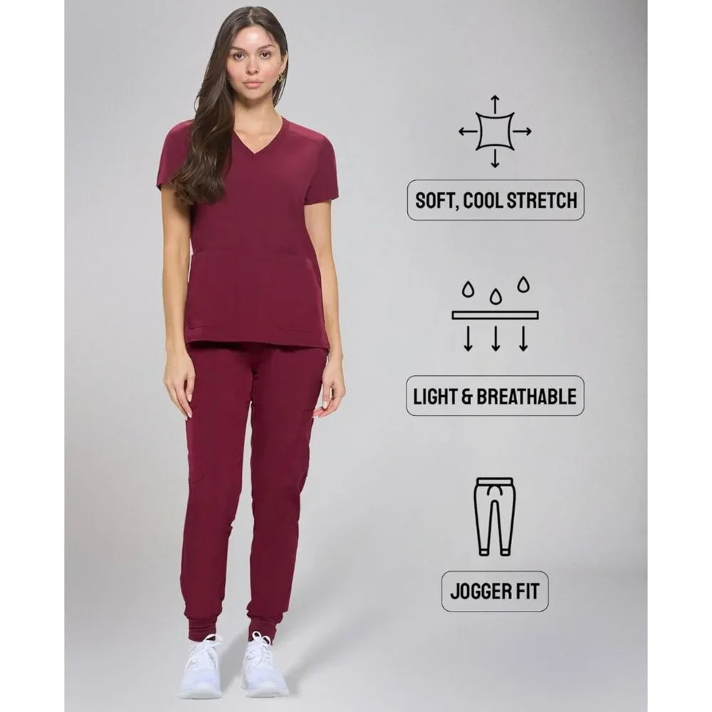 Natural Uniforms Women's XS Petite Jogger Scrub Set - Picture 3 of 13